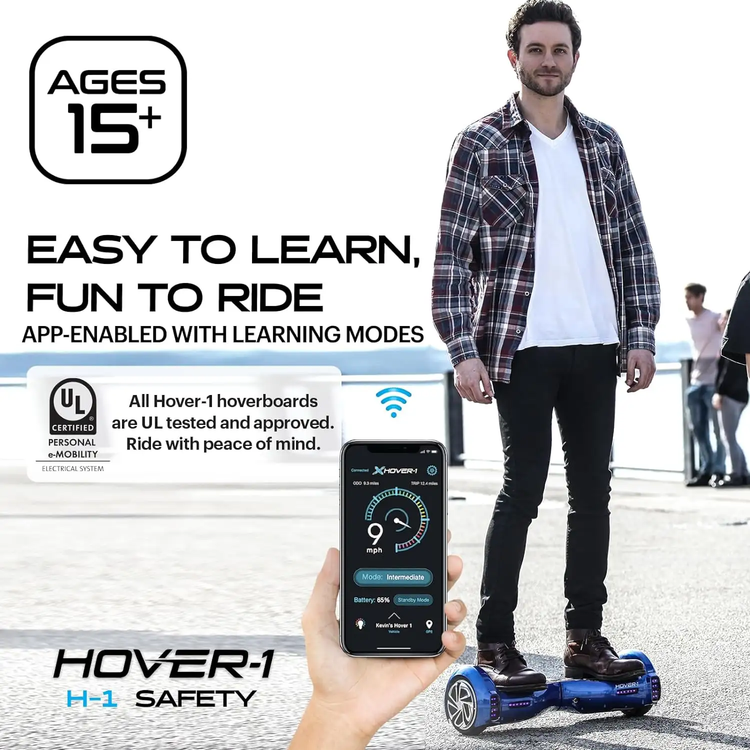 Hover-1 H1 Electric Self Balancing Hoverboard with 9 mph Max Speed, Dual 200W Motors - 81nadssy3kl._ac_sl1500_